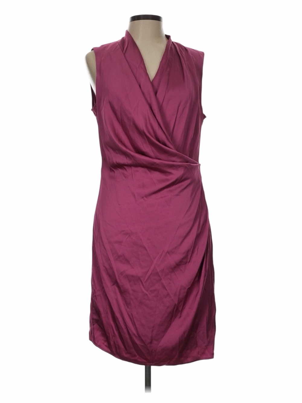 NWT! Mango Suit Satiny V-Neck Draped Dress. US Size 10.